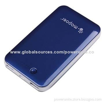 Dual-USB Port Li-polymer Battery Rechargeable External Battery Charger with 8,000mAh Capacity